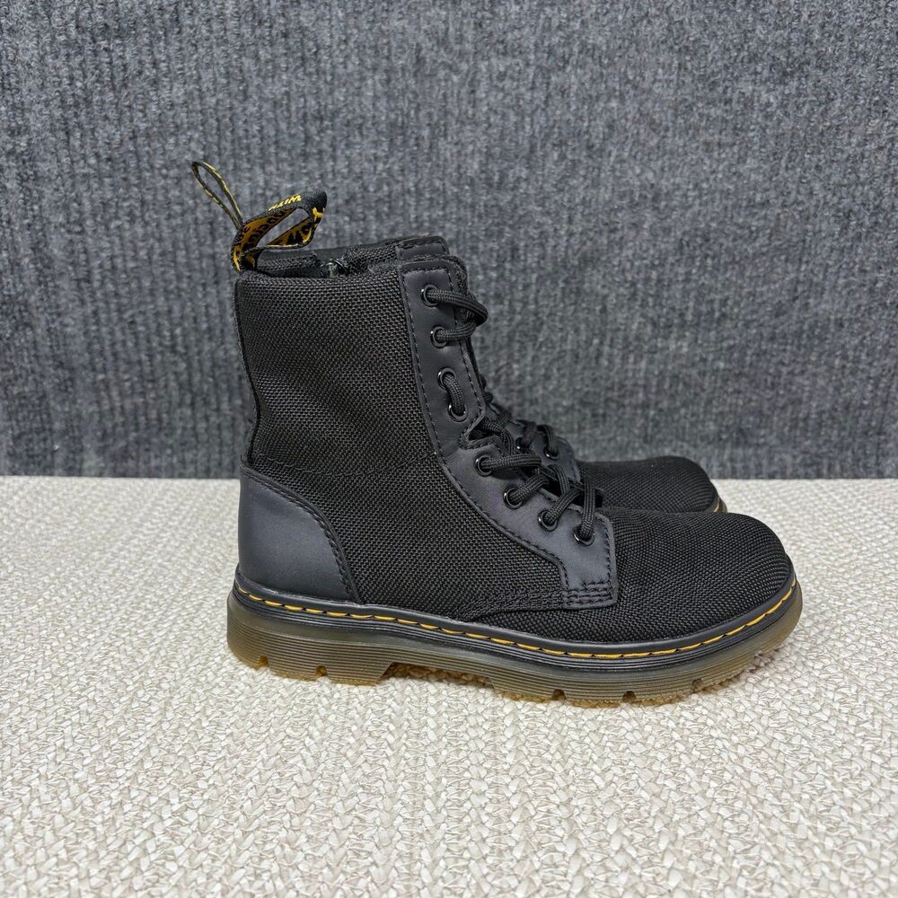 Dr. Martens Combs J Side Zip Ankle Boots Booties Black Kids Juniors Size 1